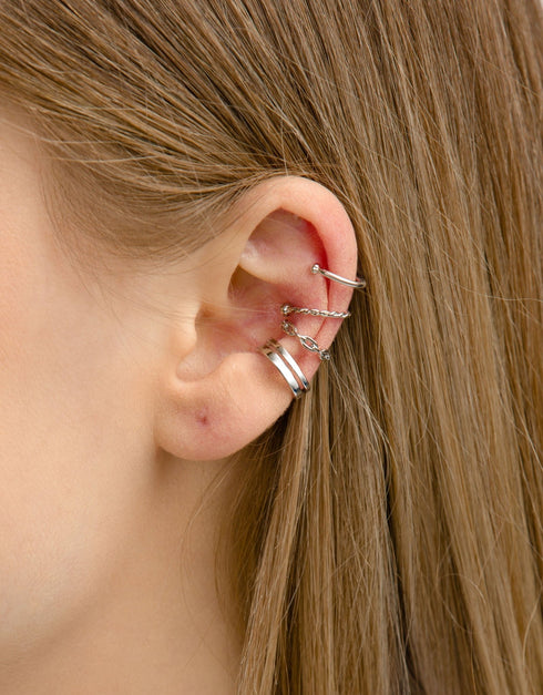 Set cercei din argint Bea (Silver/Gold)